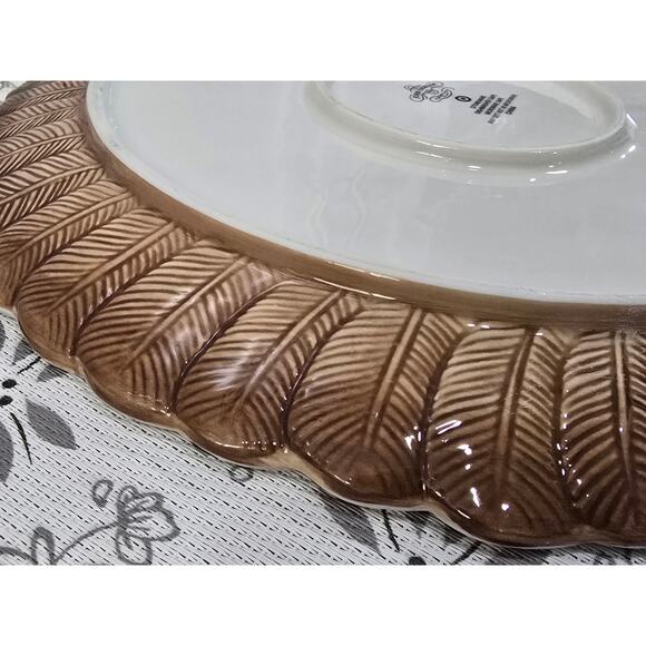 NWT John Derian Target Feathers Round Serving Platter – 13" Stoneware (lighter) - Picture 8 of 9